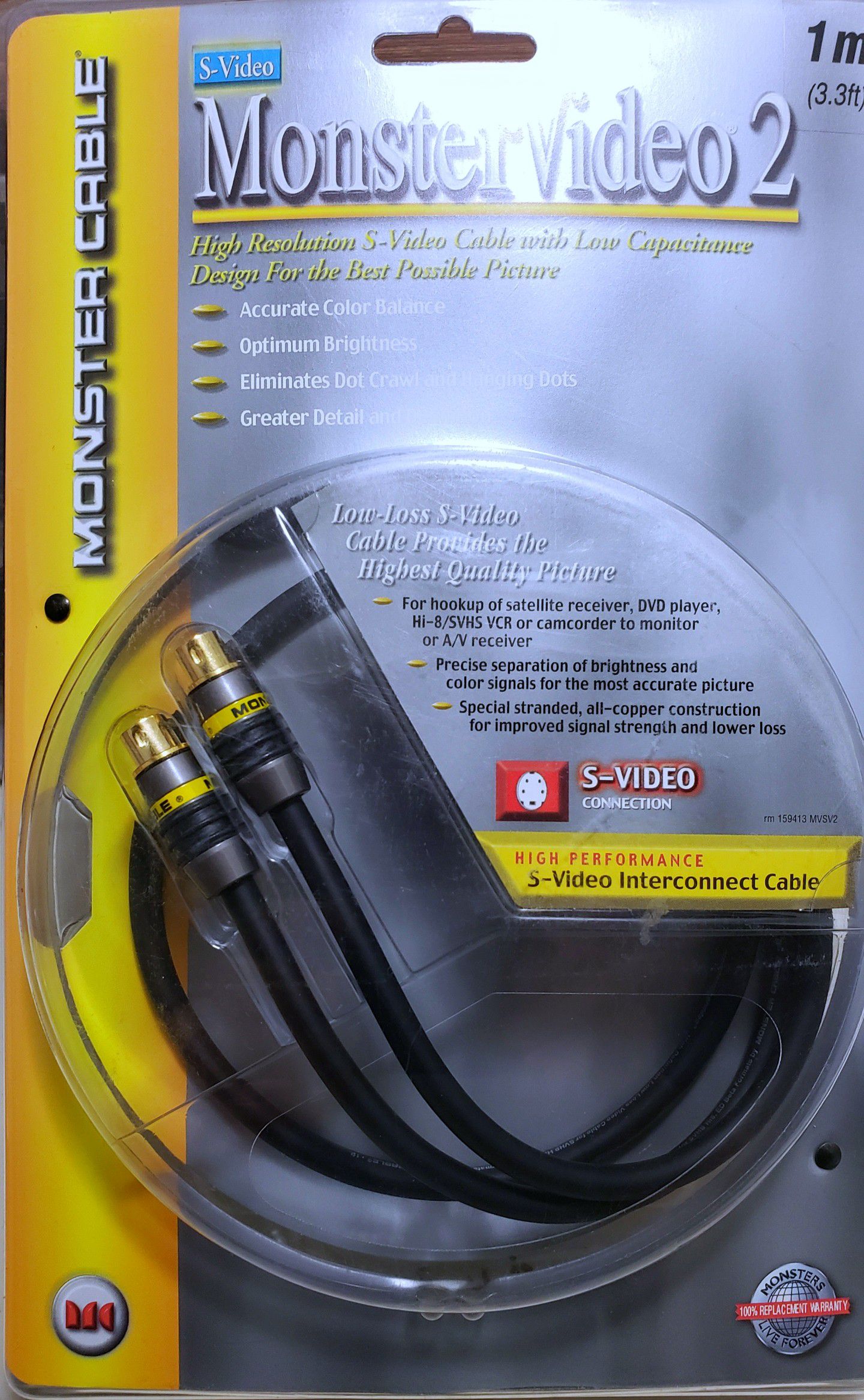 S-Video Cable by Monster Cable 3.3ft