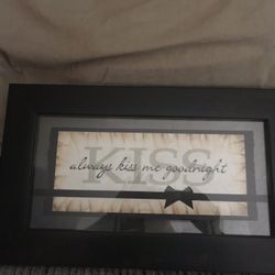 Lnew Glass in oak frame wall decor only $10 firm