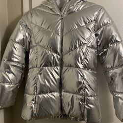 Girls Puff Jacket With Hoodie 