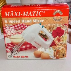 NEW MAXI-MATIC 6 SPEED HAND MIXER