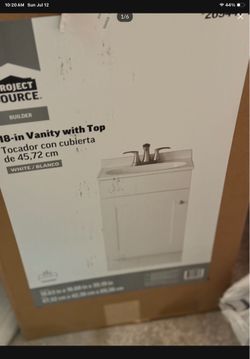 18 Inch Vanity With  Counter Top,  Sink And Faucet