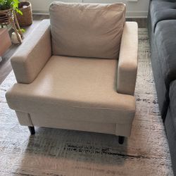 Beige Single Sofa - Accent Chair