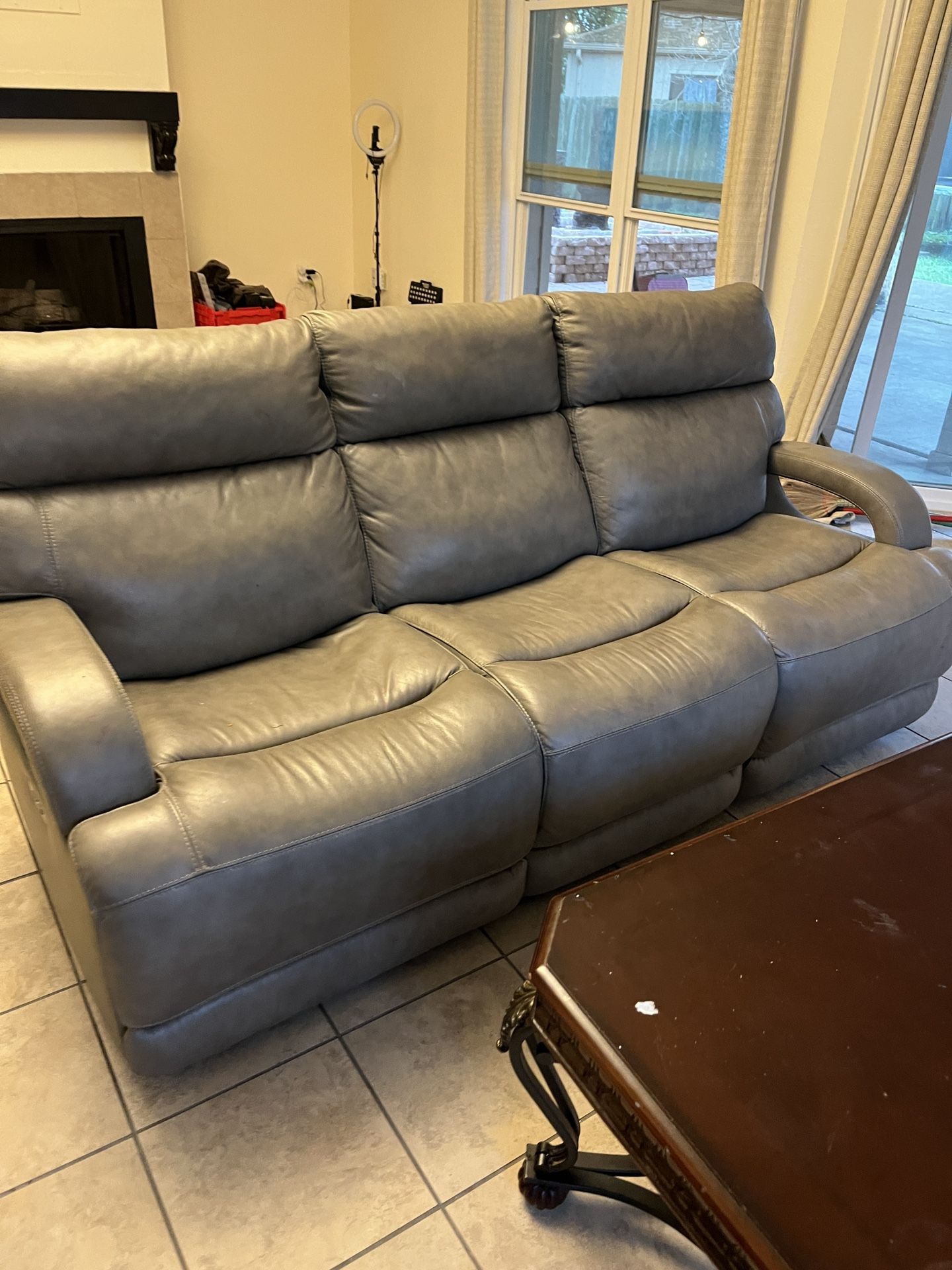 Costco Leather Power Reclining Loveseat and Couch (2 Pieces) - Need Gone Asap