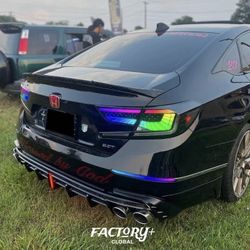RGB LED Tail Lights for 2018-2022 10th Gen Honda Accord Sedan Smoked Rear Lights