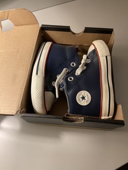 Converse Leather Blue infant Shoes