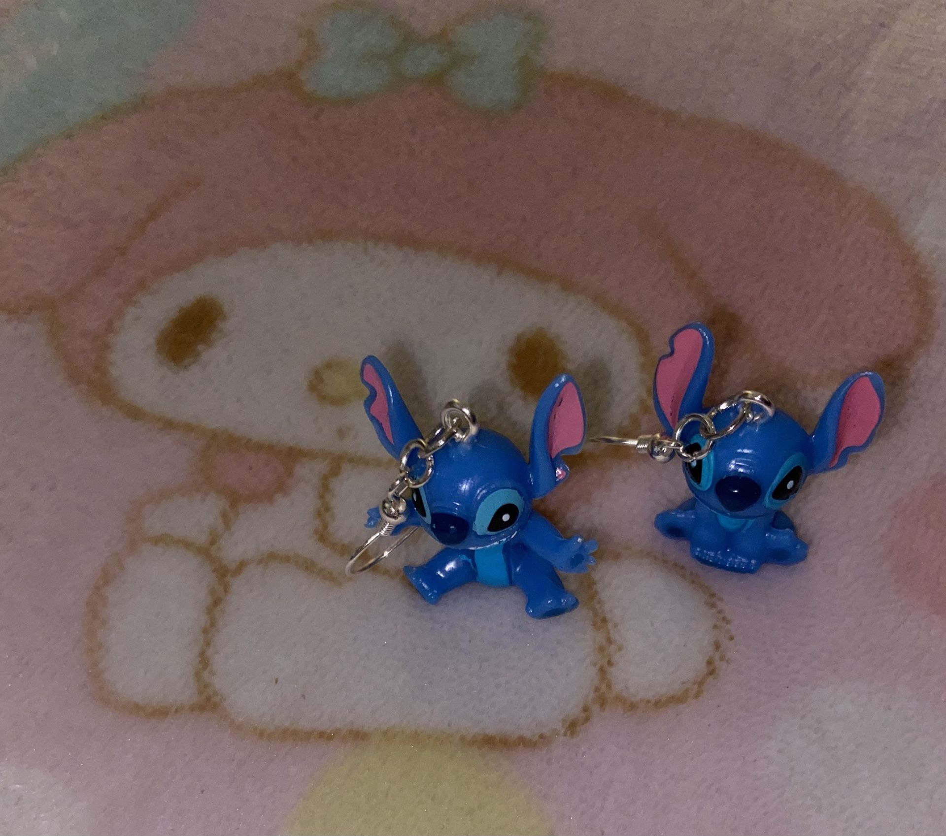 Lilo And Stitch Earrings Handmade With Plastic Figures Kawaii Hypoallergenic 925 Hooks