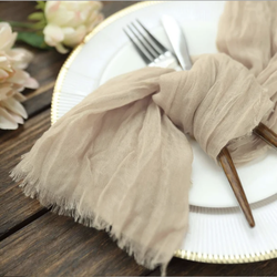 Beige Cheesecloth napkins