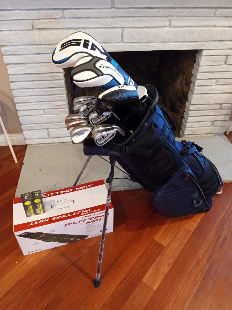 Complete TaylorMade Golf Club Set With Putter And Brand New Golf Bag!! for Sale in City Of