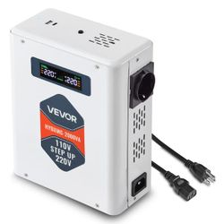 VEVOR 2000VA Step Up Voltage Converter 110V to 220V
