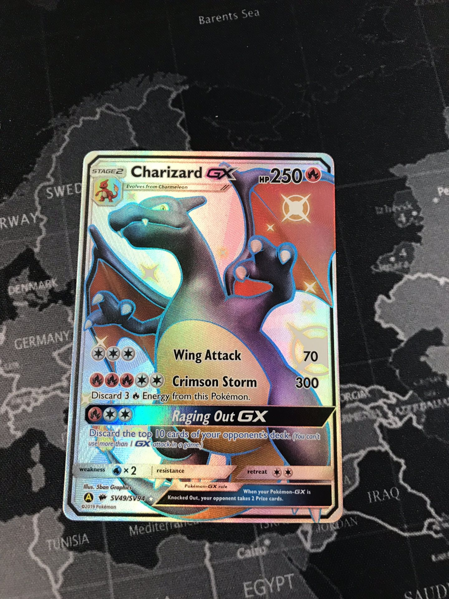 Pokémon Hidden Fates Shiny Charizard Secret Rare Card