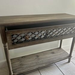 Solid wood console table 42” W x 14” D x 32.3” H
