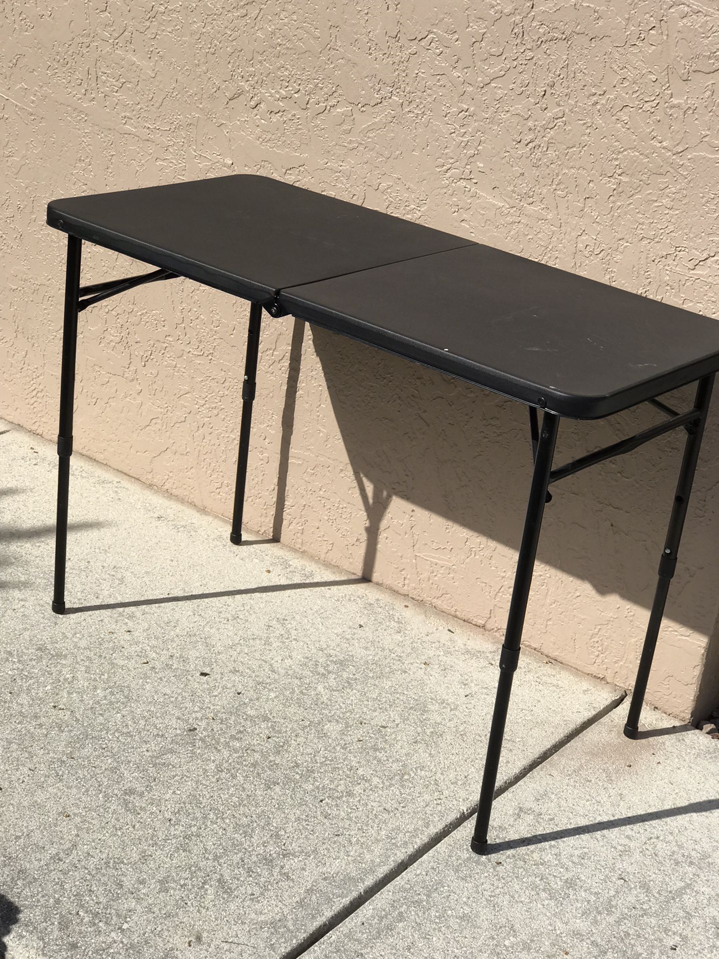 Folding Up To Square Utility Table 40x20 Adjustable Height 24.5 Or 28