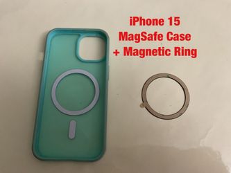 iPhone 15 MagSafe Case + Magnetic Ring – $12