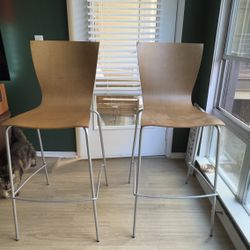 Leland Crepe Barstool Chairs –  (Set of 2)