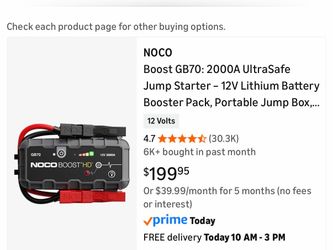 Noco GB70 Battery Jump Starter