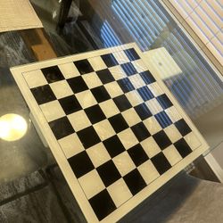 Glass Chess & Checkers Board 