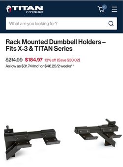 Rack Mounted Dumbbell Holders – Fits 3x3 5/8