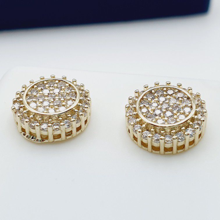 "14K Gold Plated Cubic Zircon Earrings, EVBRS421
 
