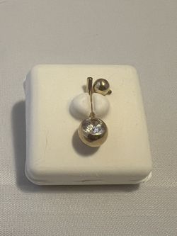 Body Gems Yellow Gold Bezel Cubic Zirconia 