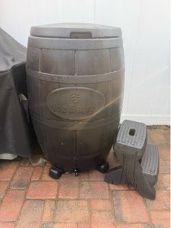 Ice barrel cold plunge + cover and steps
