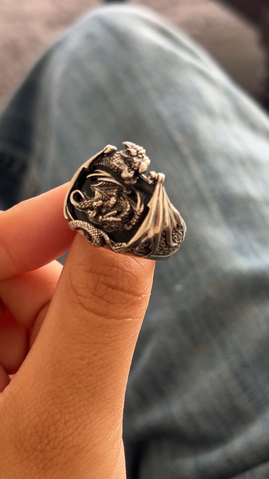 BGE Sterling Silver Dragon Ring
