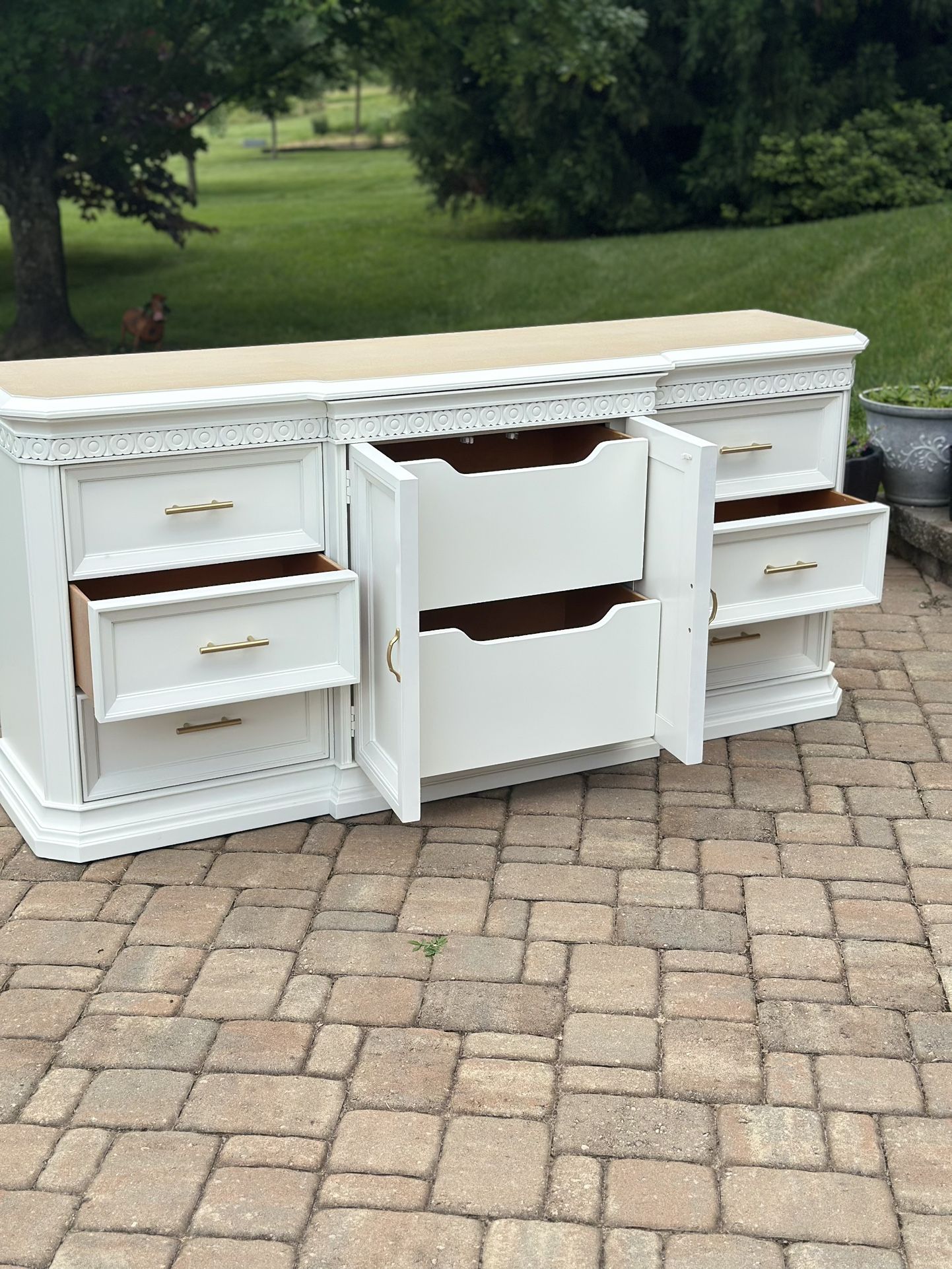 Century furniture triple dresser with secret jewelry organizer