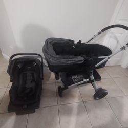 baby stroller and car seat
