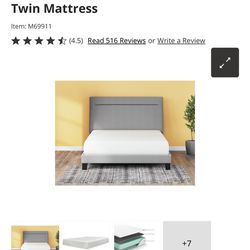New In Box Ashley Furniture Twin Size Memory Foam Mattress