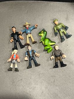 Imaginext Jurassic park World Dinosaur & Figures Lot of 7 Alan Grant Sattler