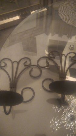 Candle holders for wall