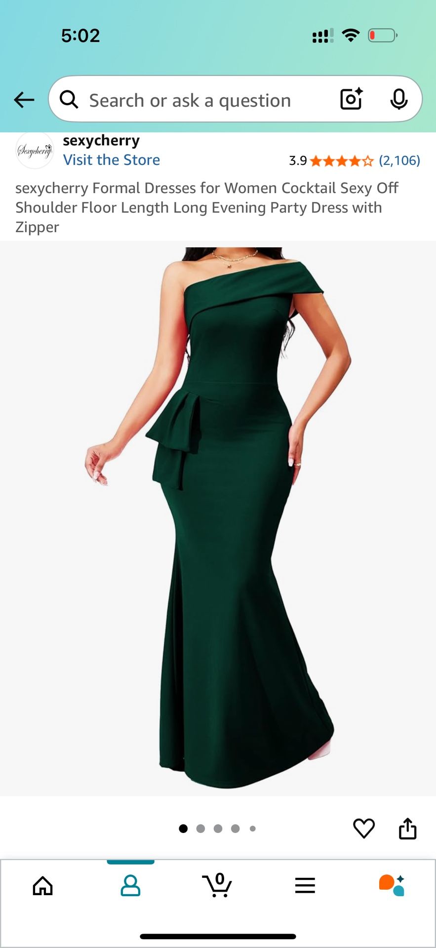 New Green Elegant Formal Evening Gown - Off The Shoulder 