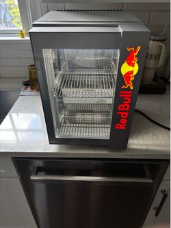Red Bull fridge, small great condition man cave must have