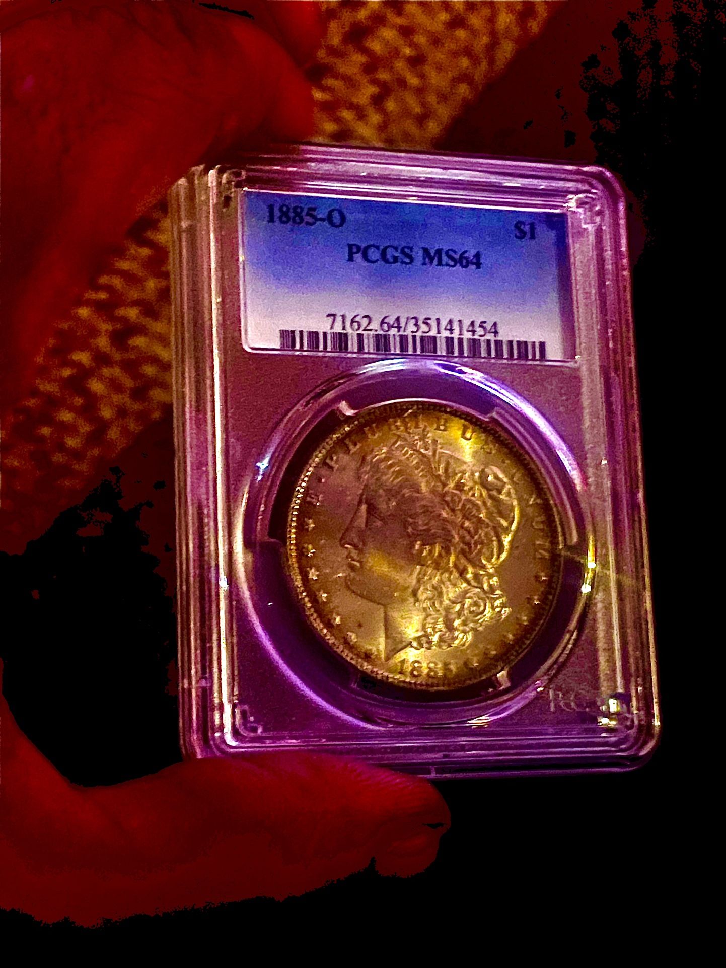 1885 O Toned Ms 64 Morgan Silver Dollar 