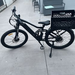 Full Suspension Electric Bike With Basket