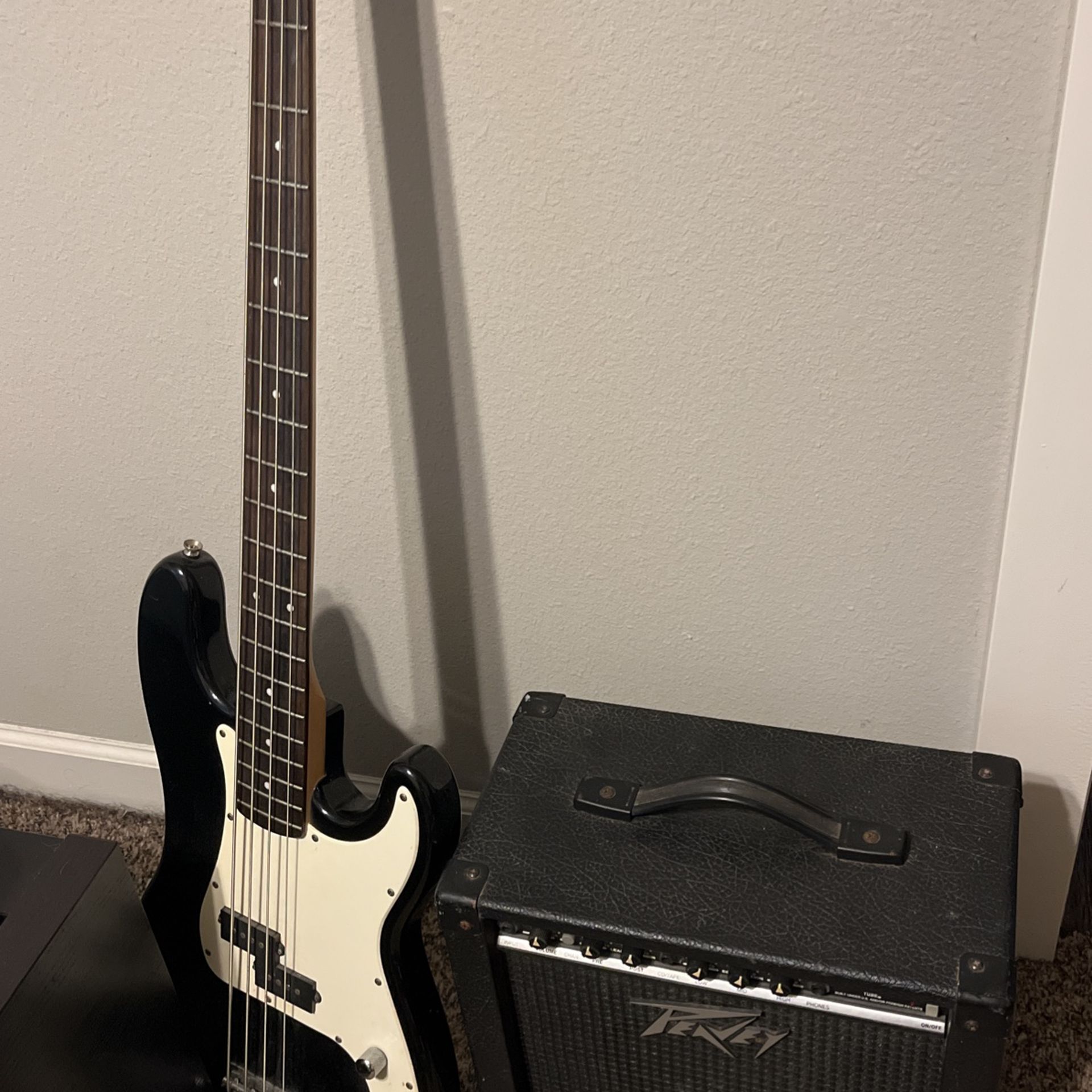 Bass Guitar And Amp