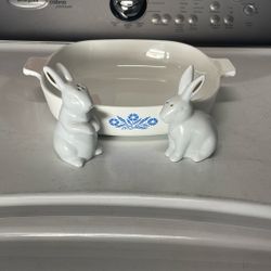 Dinnerware and Easter Bunny salt &pepper shakers