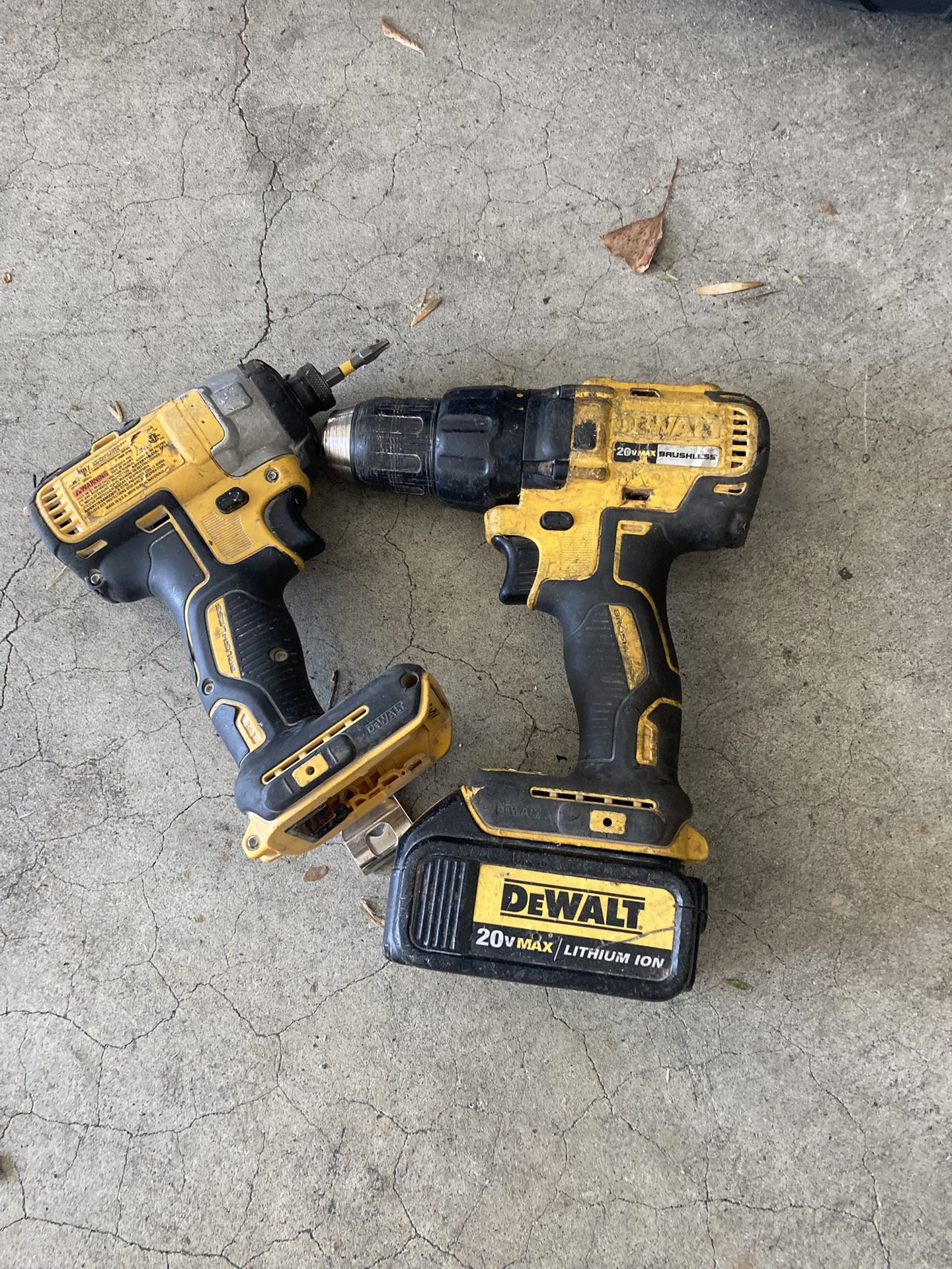 FOR SALE DEWALT DRILL AND IMPACT