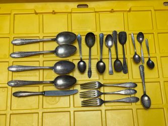Vintage Homag 90 German Silverplate Flatware Lot 18 Pc Spoons Forks Knife