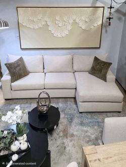 Proudly Made In USA 2 pc Contemporary Custom-Made sectional