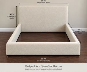 Castlery Claude Upholstered Bed Frame Parts – $125