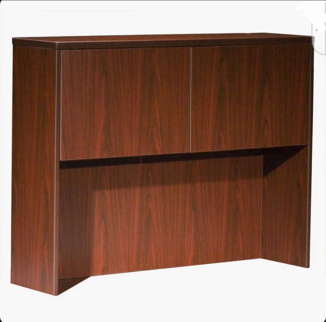 Mahogany Laminate Two Door Hutch ~ 48" x 12" x 36" ~Unassembled~ Model #N339-M
