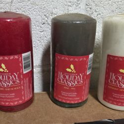 NEW STILL WRAPPED SIX INCH TALL SCENTED CANDLES 