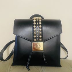 Authentic Mario Valentino leather black backpack