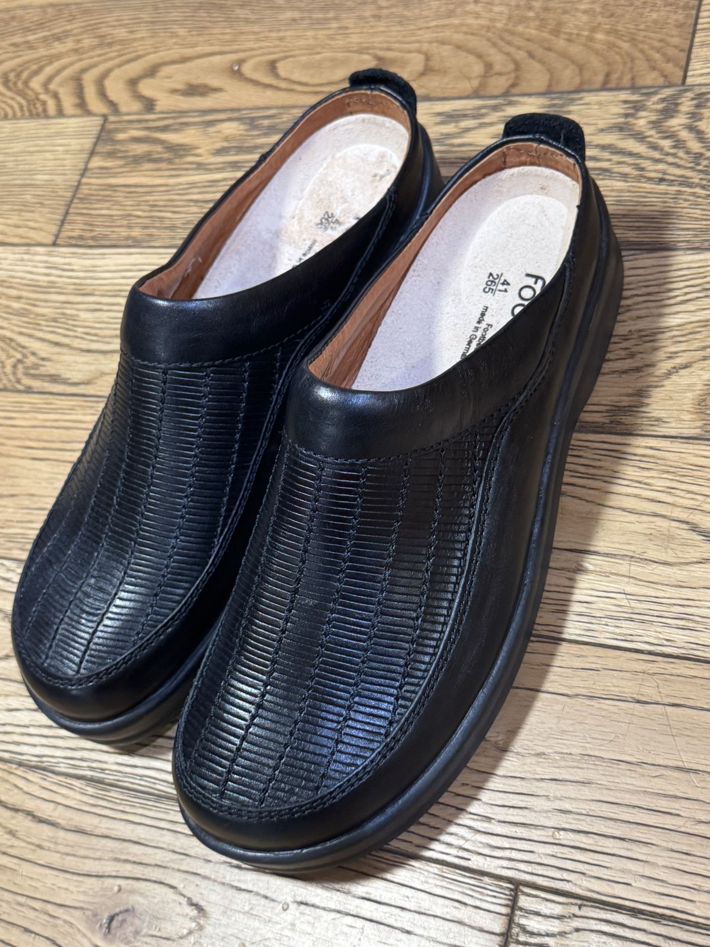 Footprints by Birkenstock Black Woven Ashby Slip On Clogs Mules Size 41 US 10