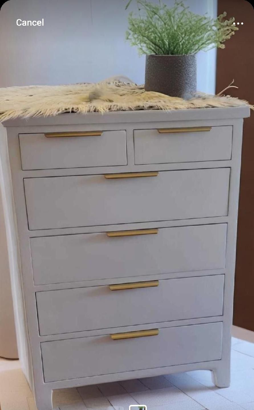 Solid Wood White Dresser