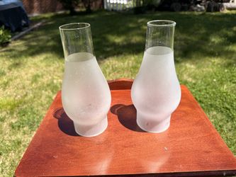 Hurricane lamp frosted globes