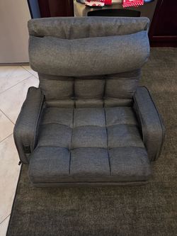 NEW TYBOATLE Folding GAMING CHAIR w/ USB, Convertible Sleeper Chair with 5-Position Adjustable Back