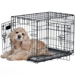 New Precision Pet Products Two Door Provalue Wire Dog Crate, 24 Inch, For Pets 15-30 lbs, With 5-Point Locking System