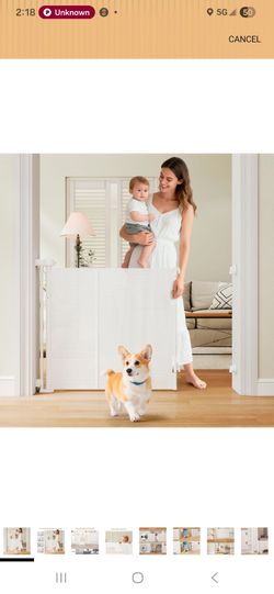 200 Inch Retractable Baby Gate Extra Wide Indoor Outdoor Pet Gate