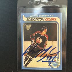 Topps 1979 Rookie Card Wayne Gretzky Authentic Signature Of The Great Once 
